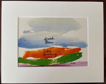 corita 1974 original vintage postcard matted for 8x10