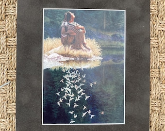 Bev Doolittle 'Let My Spirit Soar' Art card Print: Matted Elk Suede, 8x10