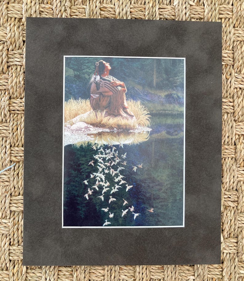 Bev Doolittle 'let My Spirit Soar' Art Card Print: Matted Elk Suede ...
