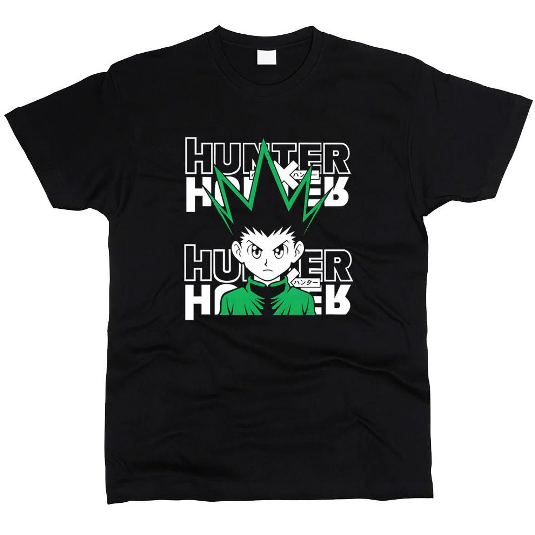 HUNTERxHUNTER Anime Character Print T-Shirt, Men's Size M cotton black type Vintage Second Hand