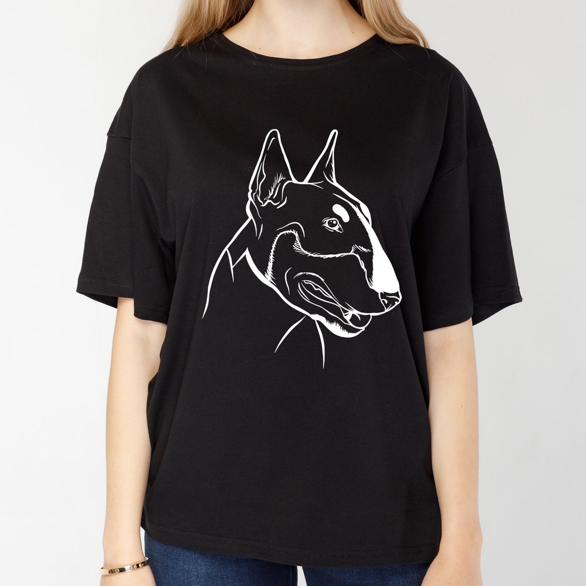 Bull Terrier T Shirt
 Bull Terrier Women s Oversized T shirt Etsy UK