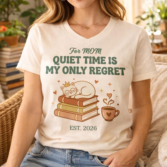 Sarcastic Reading Mom Shirt | Est 2026 Mother's Day Cat Lover Tee