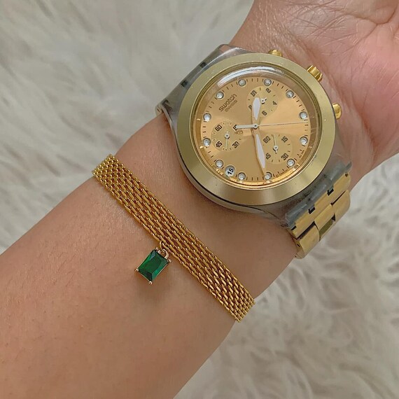 HAYATI. Jade Green Crystal Bracelet Gold Woven Bracelet Gold Mesh Bracelet Green Crystal Bracelet Emerald Green Crystal Bracelet Etsy Australia