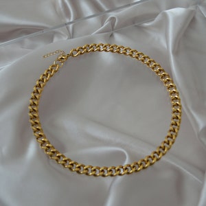 KINGSLEY. Gold Chunky Chain Necklace, Curb Chain Necklace, Thick Chain Necklace, Cuban Chain , Statement Chain Necklace, Gold Link Necklace