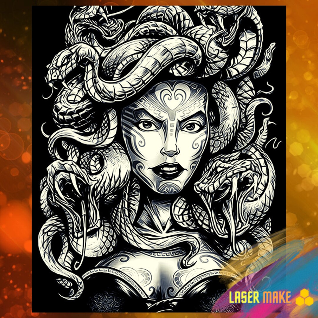 Digital Laser Cut File Medusa Fiber Laser