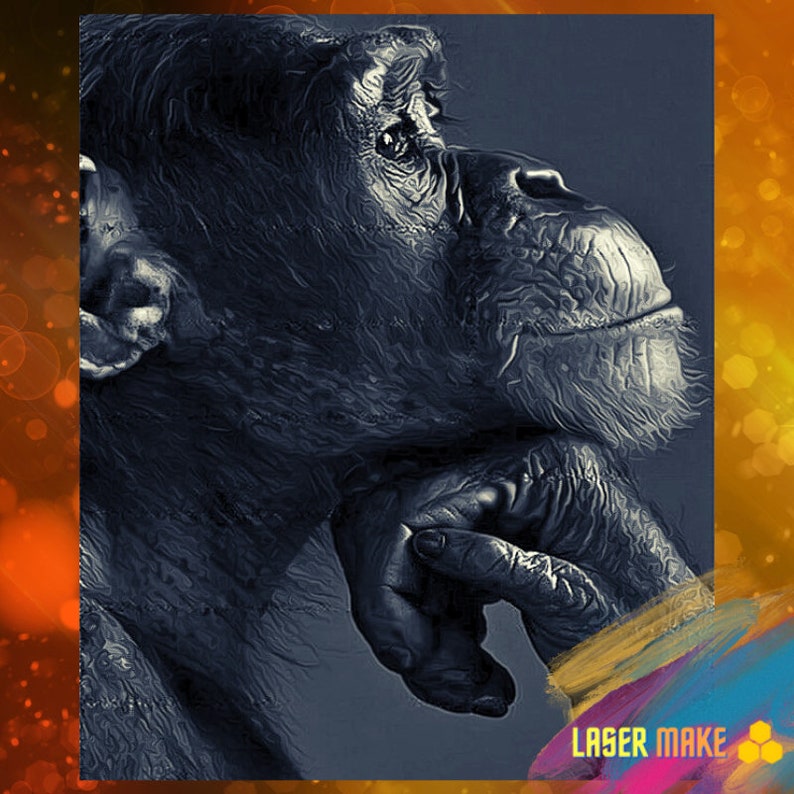 Digital Laser Cut File Monkey Etsy