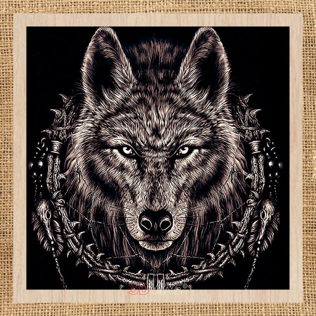 Digital Laser Cut File WOLF Laser Cut Files for , Laser Ready