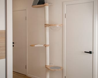 Tall Climber Cat Tree , Modern Cat Tree Tower, Luxury Cat Tree, Modern Cat Furniture, Tall Cat Tower, Modern Cat Furniture for Large Cats