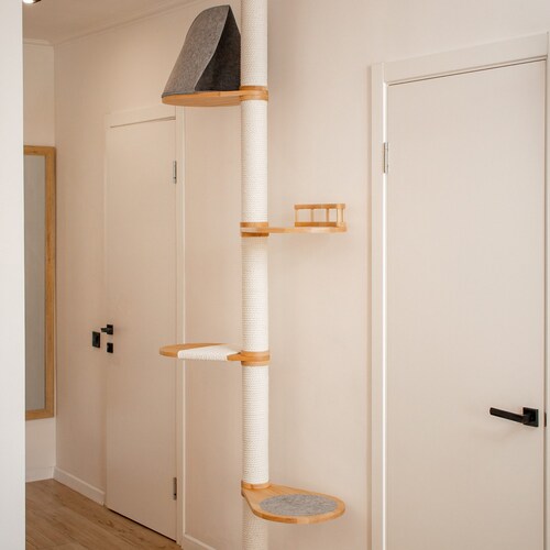 Floor to Ceiling Cat Tree Adjustable Height Cat Tree Cat Etsy