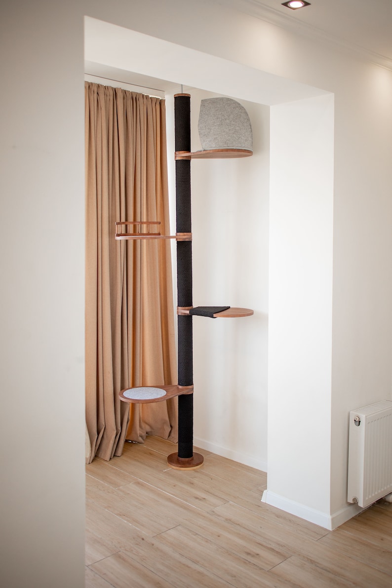 Floor to Ceiling Cat Tree Adjustable Height Cat Tree Cat Etsy