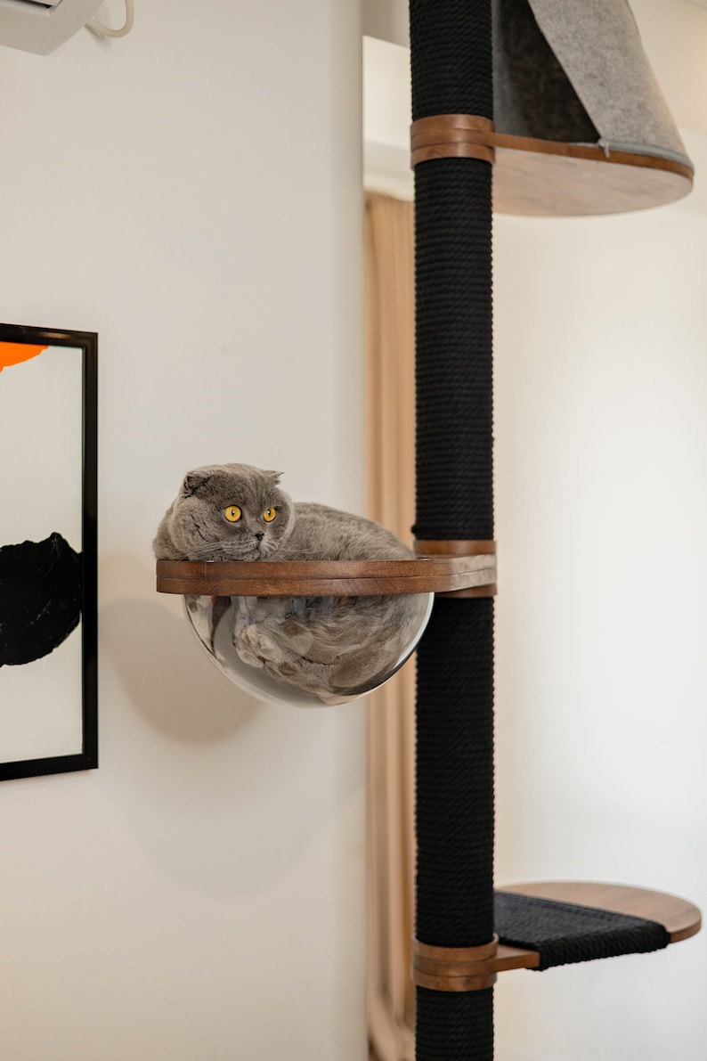 Floor to Ceiling Cat Tree Wood Cat Tree Tall Cat Tree Cat Etsy