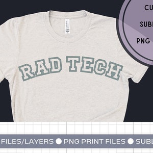 Rad Tech digitale download PNG-afdrukbestand sublimatielaag gesneden bestand