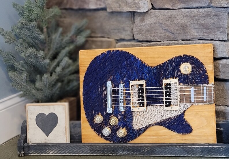 Guitar String Art Decor Guitar Wall Art Custom String Art Etsy