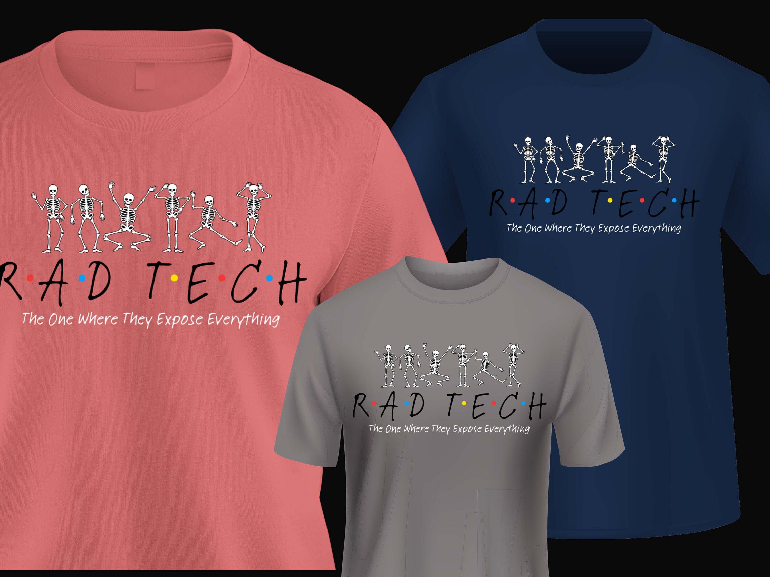 Rad Tech Skeleton FRIENDS Dancing PNG Xray Cricut Cut File Digital - Etsy