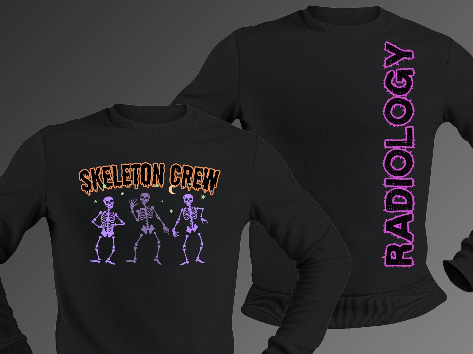 Rad Tech Crew Xray Tech Skeleton Crew Radiology Department Halloween Shirt RT Xrays ...