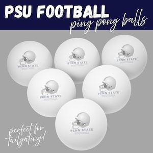 Penn State Ping Pong Balls Set, 6 Pcs, Table Tennis Sports Balls, College Game Day Gear, Sports Memorabilia, Fun Gifts