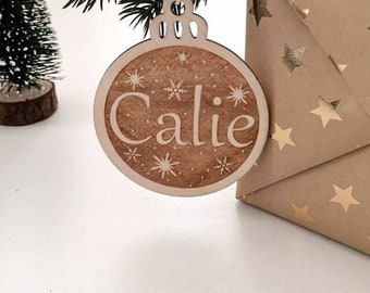 Bola de Natal de madeira personalizada