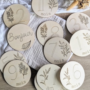 Cartes étapes pour bébé en bois image 2