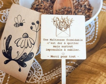 Personalized end-of-year gift – Thank you teacher, ATSEM, nanny or AESH – Small thank you gift