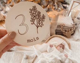 Houten baby mijlpaalkaarten