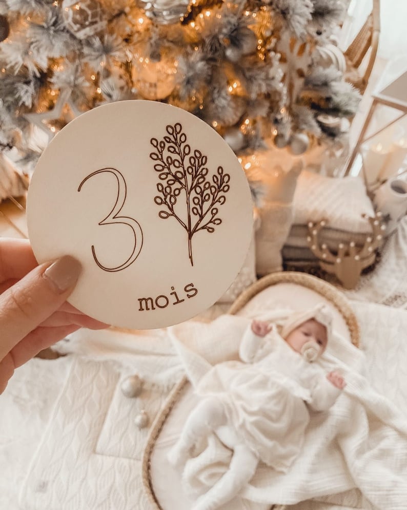Cartes étapes pour bébé en bois image 1