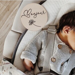 13 Cartes étapes pour bébé en bois