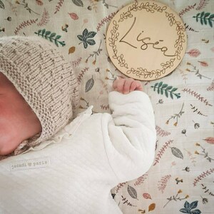 Carte prénom en bois personnalisée – Annonce de naissance – Accessoire photo bébé image 4