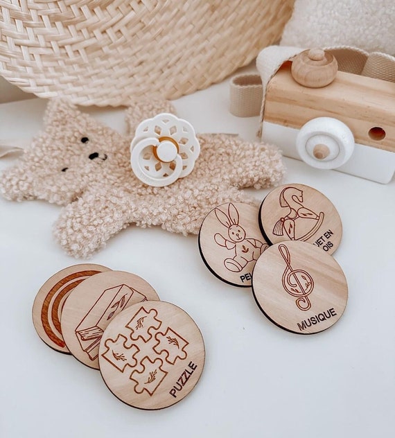 Etiquette rangement jouets avec scratch - bac trofast - montessori