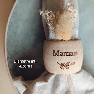 Personalisierter Serviettenring aus Holz – Gastgeschenk zur Hochzeit oder Taufe – Rustikale Tischdekoration