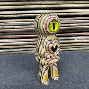 recycled skateboard ,art toy