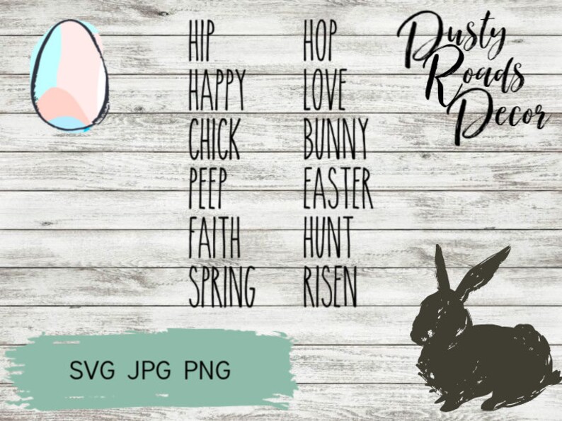 Rae Dunn Easter Words SVG Instant download Cut files