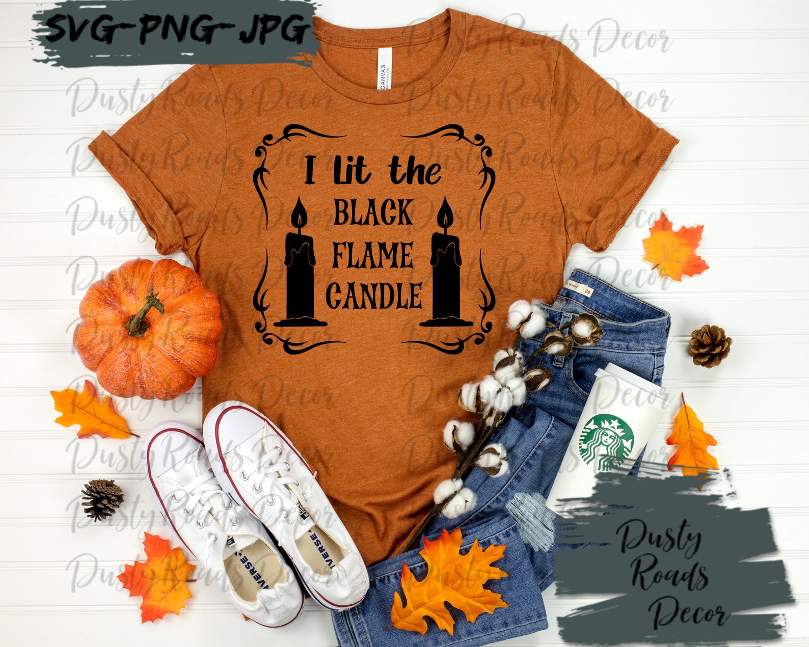 I Lit the Black Flame Candle SVG Black Flame Candle Hocus Etsy
