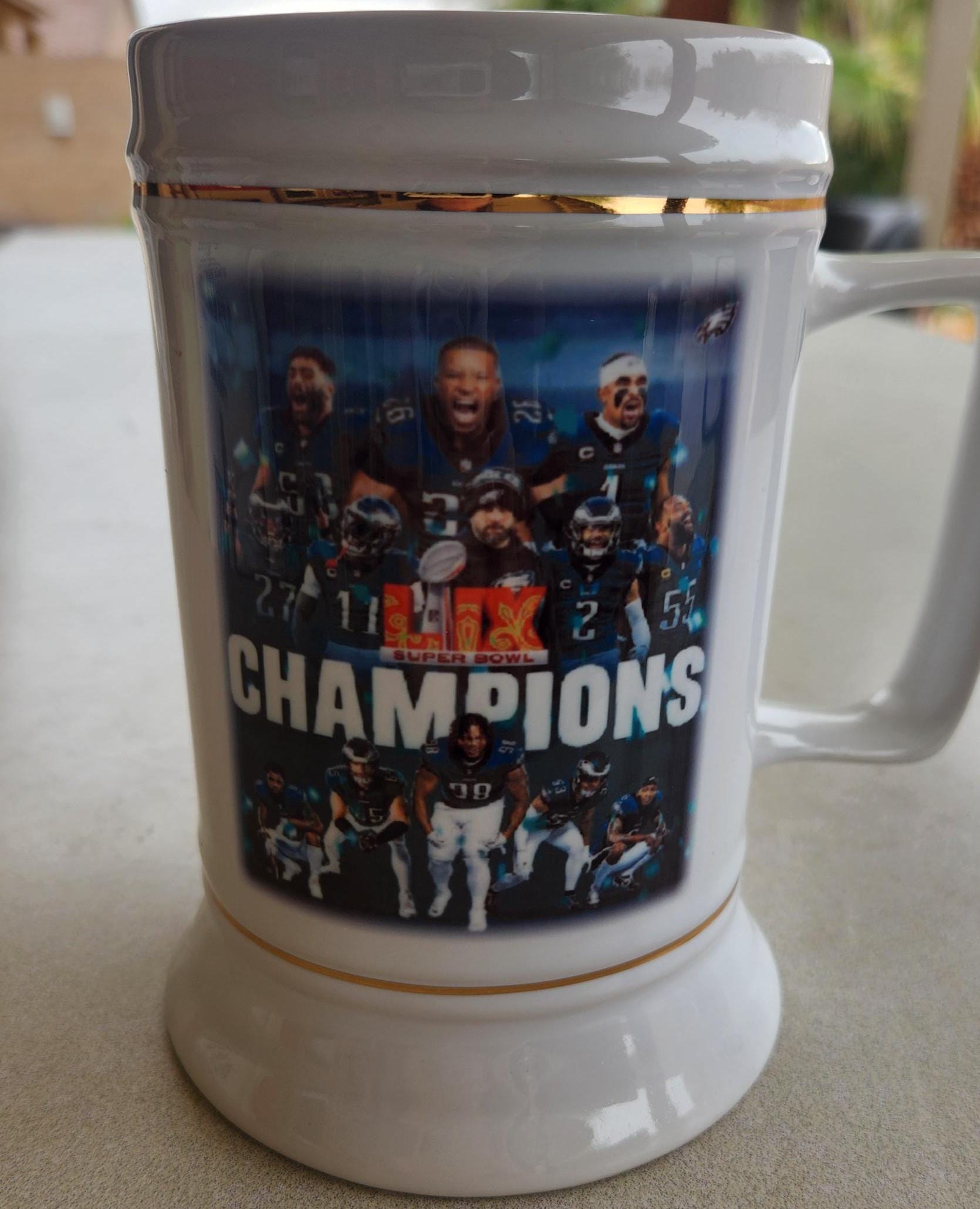 Philadelphia Eagles Super Bowl 59 Win 2025 LIX - 11oz Beer Mug