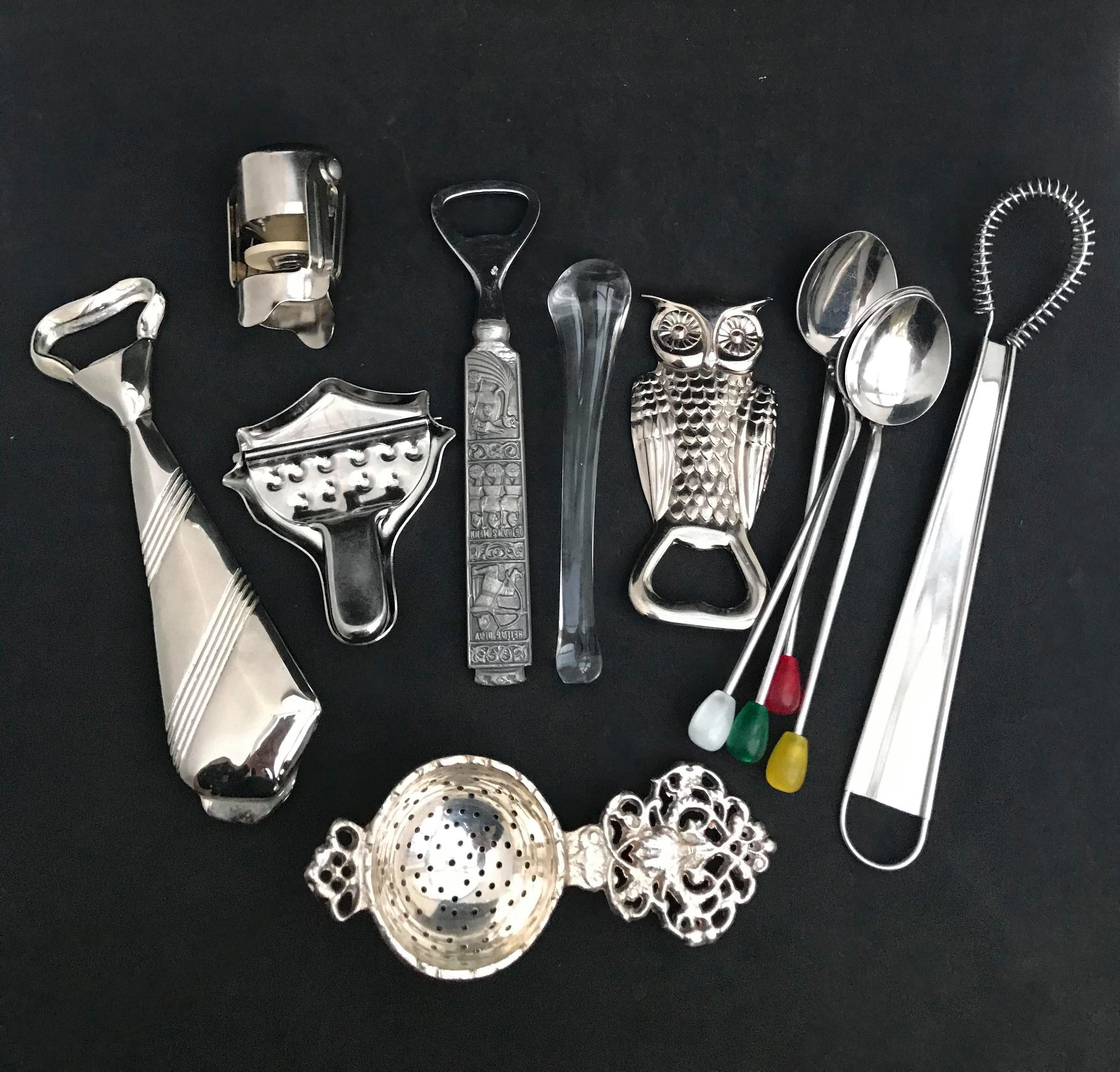 Bar accessories set Vintage bar tools champagne stopper Viking Etsy