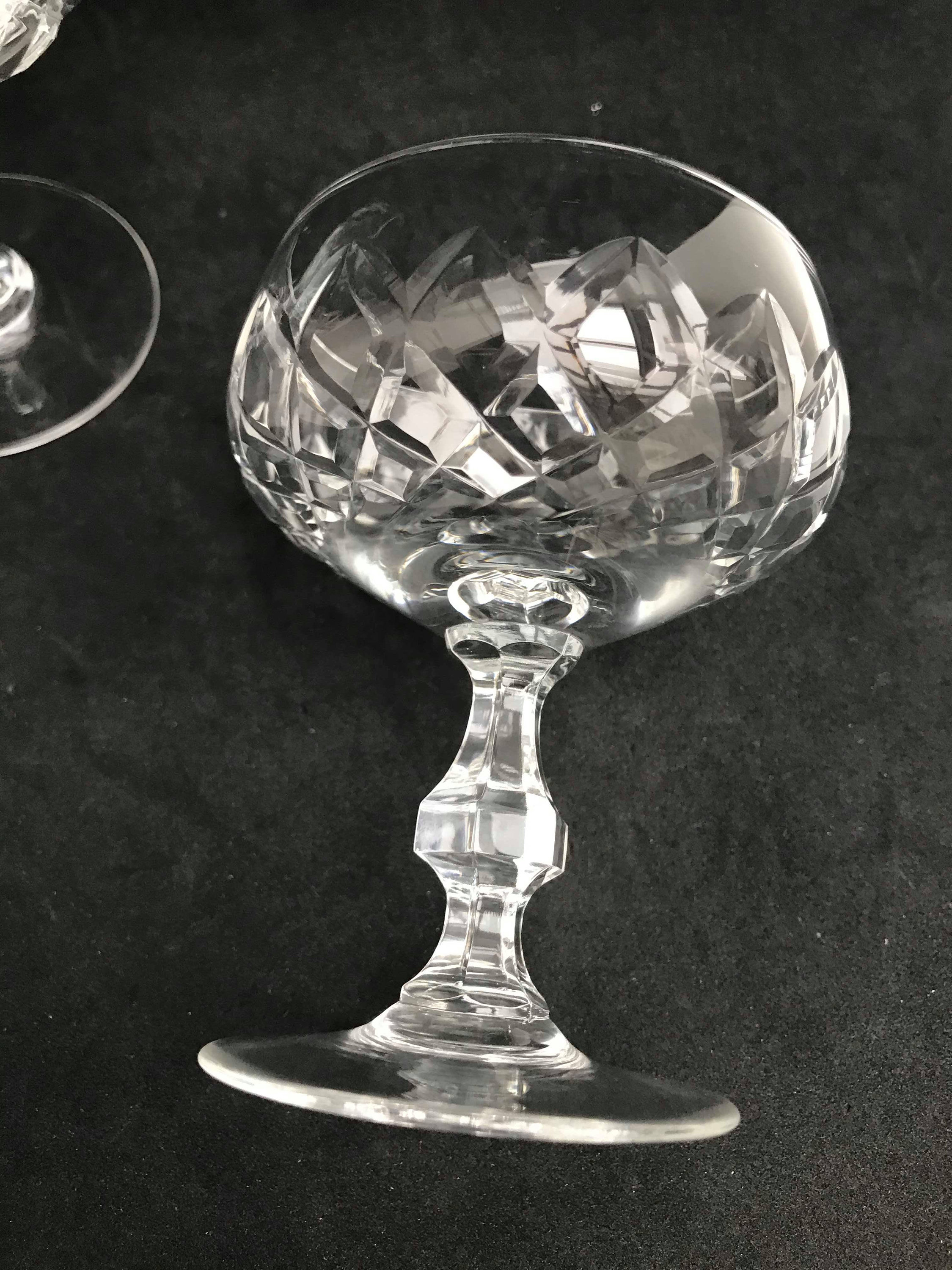 Champagne Glasses Crystal Cut Coupes 1940s Vintage French Set Etsy