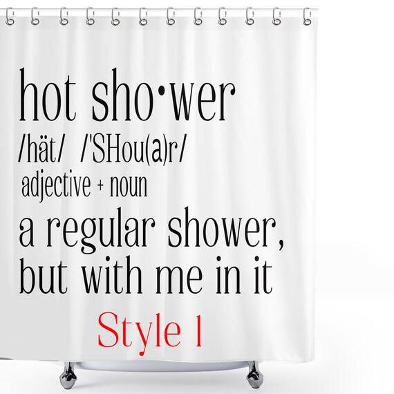 Hot Shower Definition Custom Curtain Personalized Shower Etsy