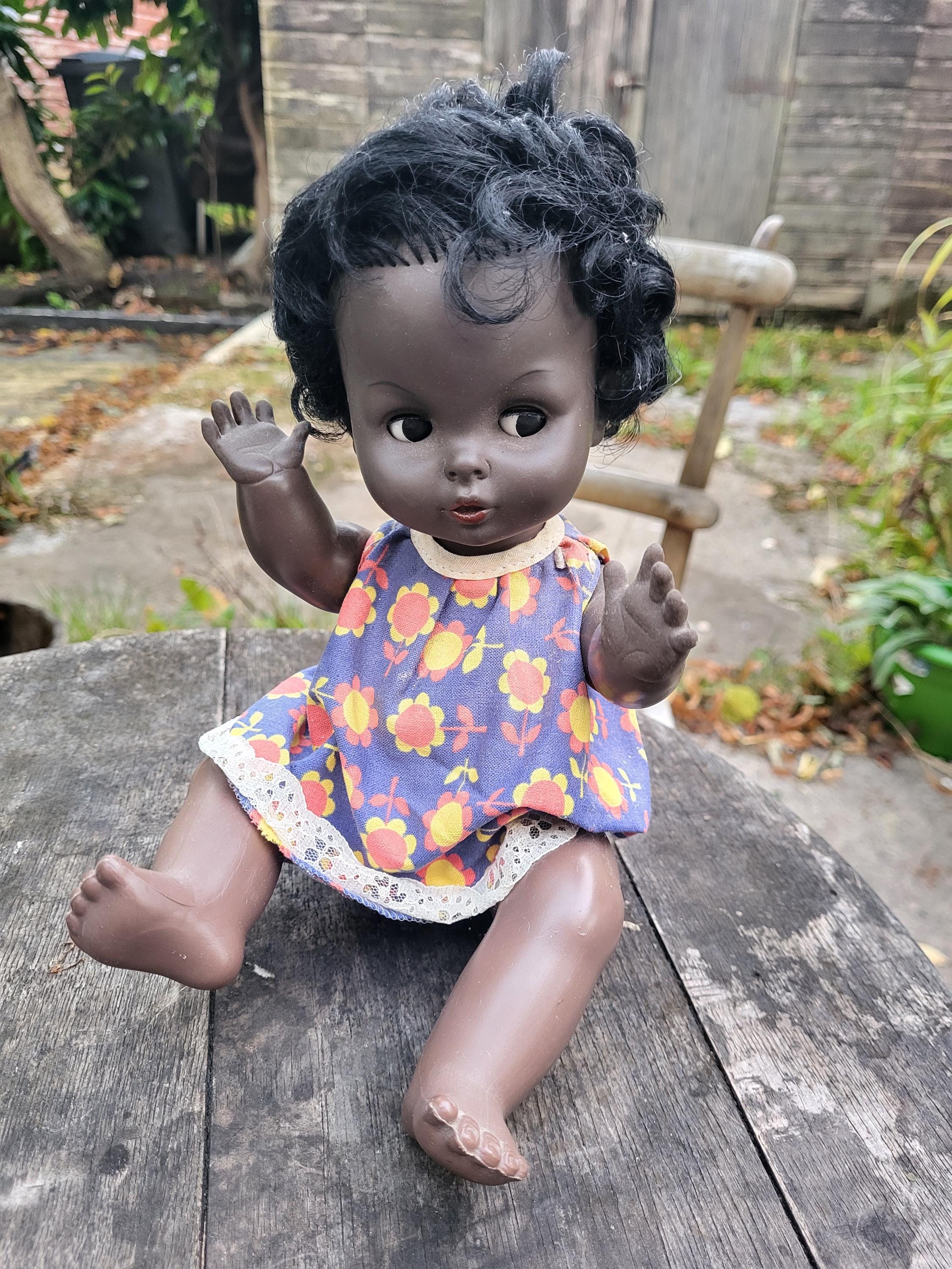 Vintage Palatoy Black Baby Doll 1960s