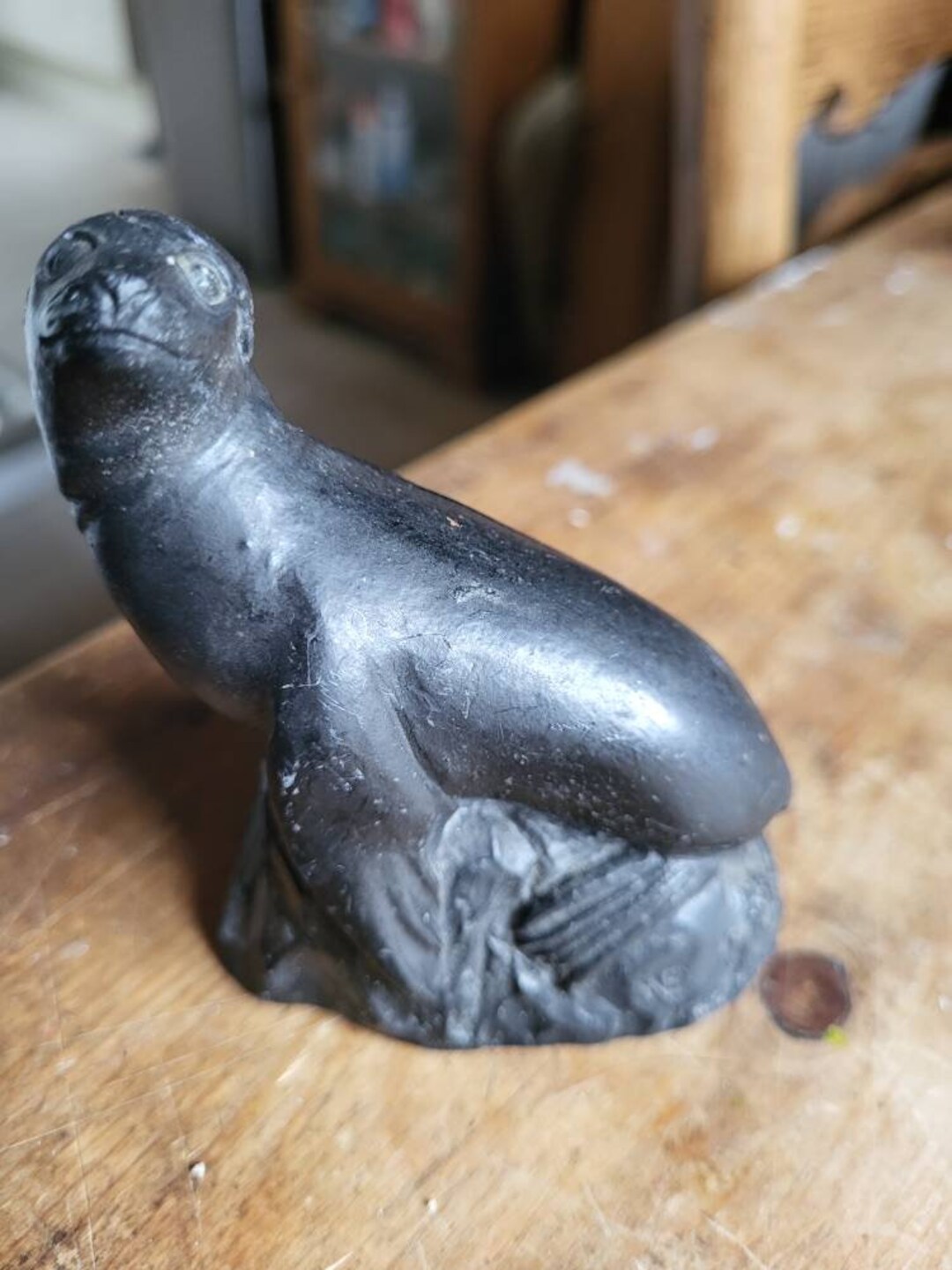 Vintage Hand Carved Canadian Seal Sculpture. Etsy