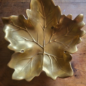vintage Portuguese gold leaf serving dish