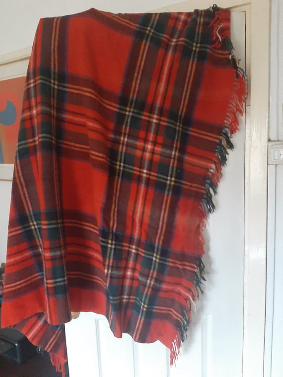 Couverture En Laine épaisse Tartan Style Burberry - Occasion, Largeur 55", Fabriquée Au Royaume-Uni