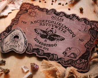 Ouija board | Occult game board | Spirit board | Christmas gift | Talking board | Wooden ouija Game | Plywood gothic decor