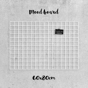 Wire Wall Grid Panel Metal Moodboard FREE CLIPS Multifunction Photo Wall Mesh Decor Display Memo Board Kitchen Notice Board image 4