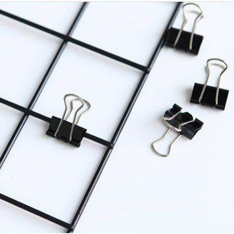 Black Metal Grid Wall Panel Home Office Notice Board Grid Etsy UK