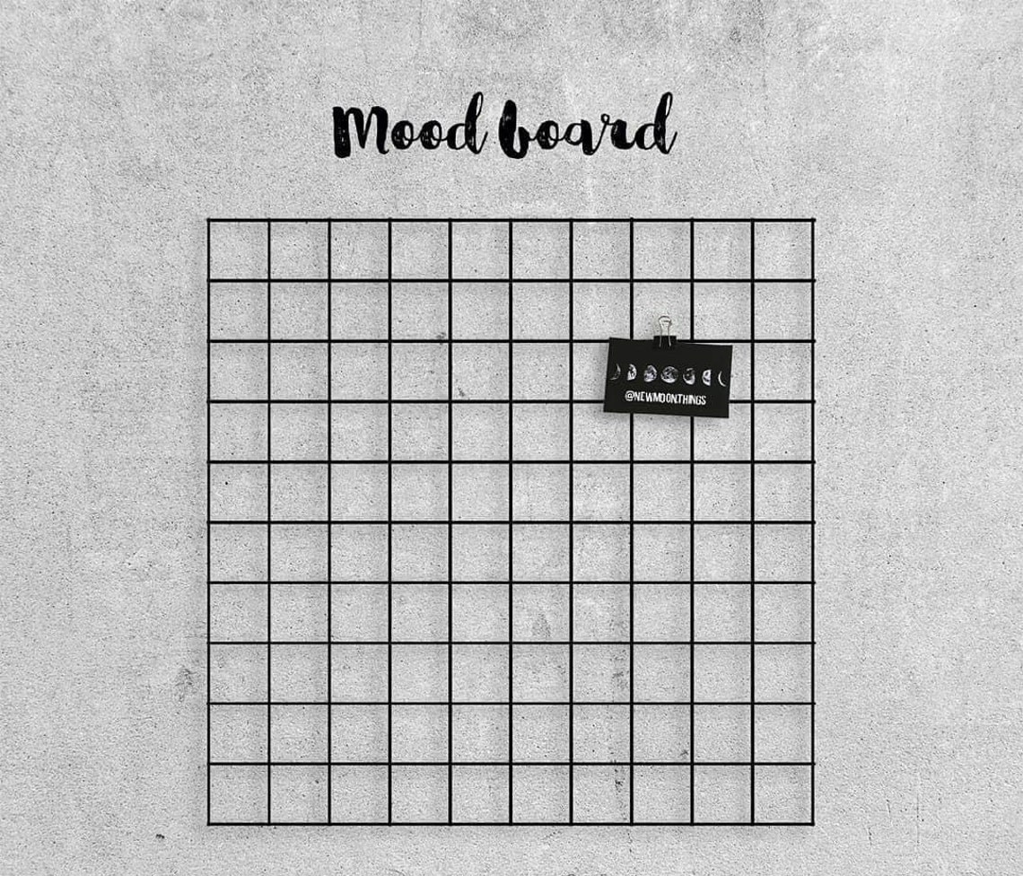 Black Metal Grid Wall Panel Home Office Notice Board Grid Etsy UK