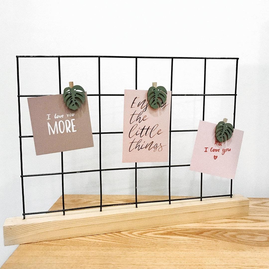 Black Wire Tabletop Grid FREE CLIPS Frame Grid Photo Wall | Etsy