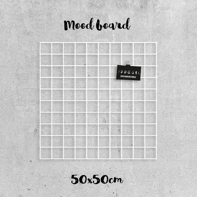 Wire Wall Grid Panel Metal Moodboard FREE CLIPS Multifunction Photo Wall Mesh Decor Display Memo Board Kitchen Notice Board image 3