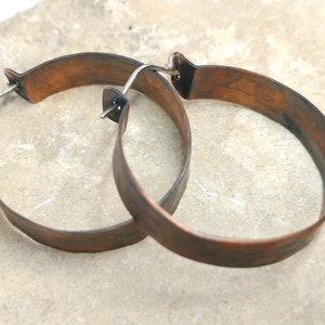 Simple Copper Hoop Earrings