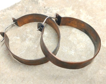 Simple Copper Hoop Earrings
