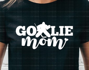 Hockey Goalie Mom SVG - Heart Goalie- Love Goalie - Goalie - Cutting files for Silhouette Cameo & Cricut, svg-dxf-ai-eps-png /  s-037