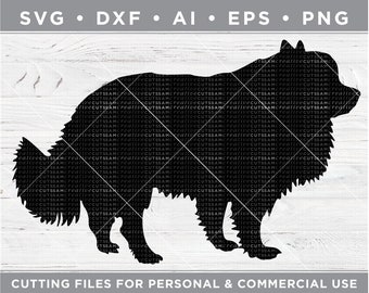 Pomeranian SVG,  Pomeranian Silhouette SVG - Cutting files for Silhouette & Cricut, svg - dxf  ai  eps  png / n-020